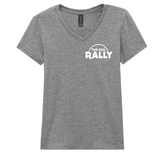 Two Ball T-Shirt Womens 'V' neck