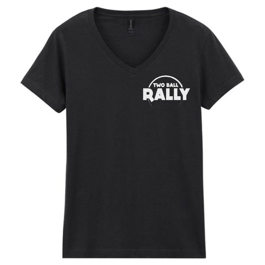 Two Ball T-Shirt Womens 'V' neck
